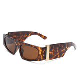 HS2138 - Rectangle Chic Oval Lens Chunky Fashion Wholesale Sunglasses