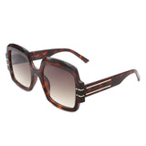 S2115 - Women Oversize Flat Top Fashion Square Sunglasses