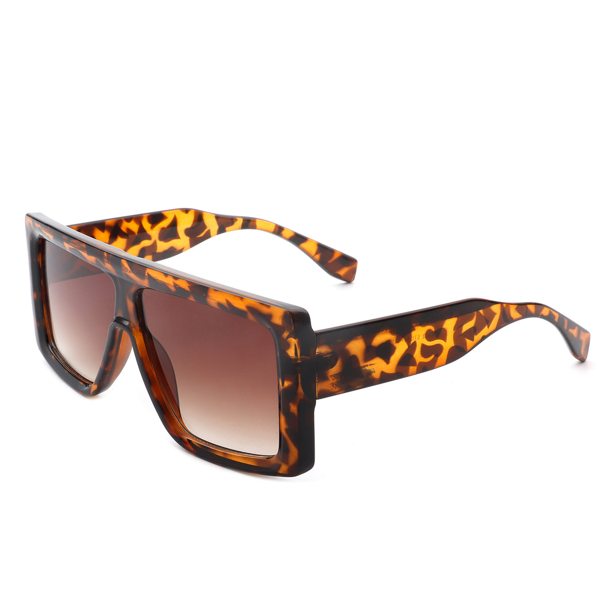 HS1144 Oversize Retro Flat Top Square Fashion Sunglasses Iris Fashion