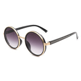 HJ2018 - Circle Retro Round Vintage Glitter Fashion Sunglasses