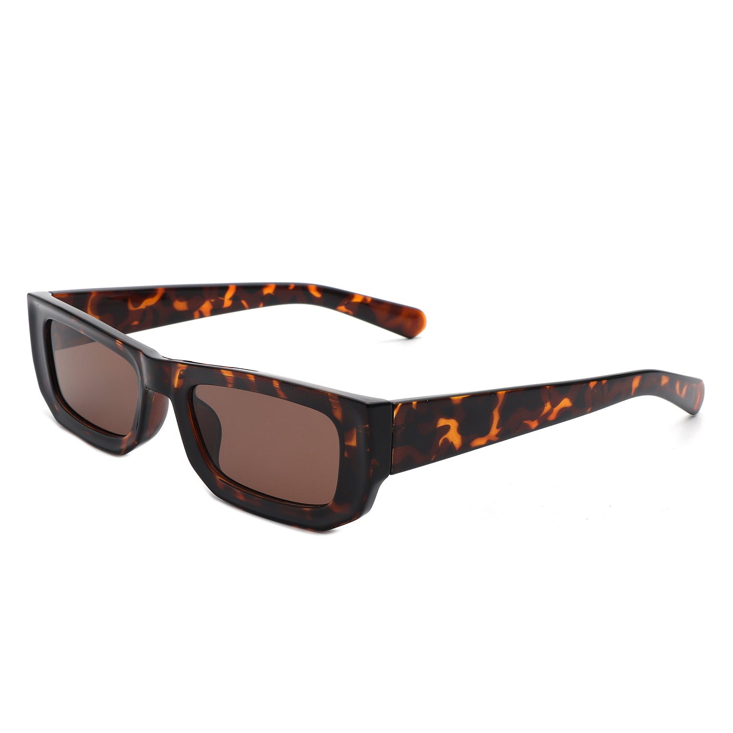 HS1188 - Rectangle Narrow Flat Top Fashion Tinted Slim Wholesale Sunglasses