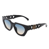 HS1077 - Women Geometric Square Retro Fashion Cat Eye Sunglasses