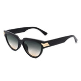 HS2048 - Women Retro Fashion Round Cat Eye Sunglasses