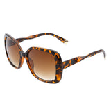 S1201 - Women Retro Square Fashion Flat Top Oversize Sunglasses