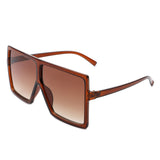 HS1096-1 - Square Oversize Women Flat Top Fashion Sunglasses