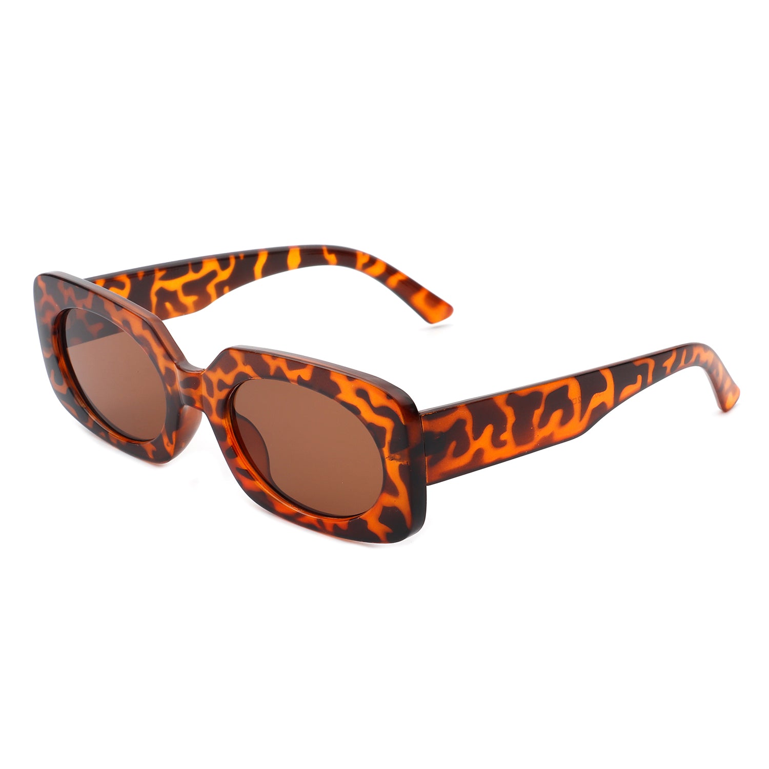 HS1083 - Retro Rectangle Narrow Oval Vintage Square Fashion Sunglasses