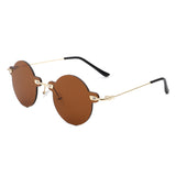 HW2014 - Circle Retro Round Rimless Fashion Tinted Vintage Sunglasses