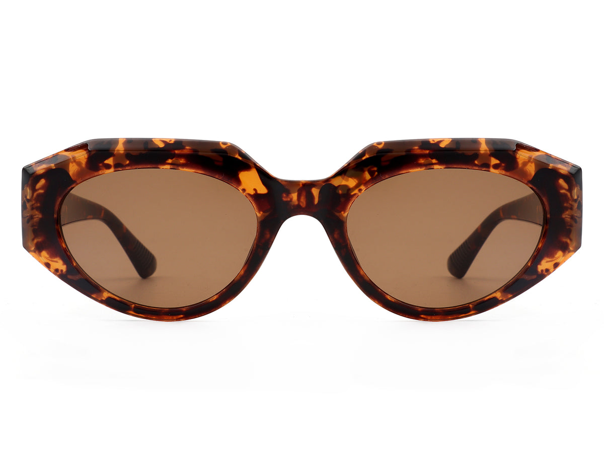 HS1002 - Women Retro Oval Round Cat Eye Fashion Sunglasses