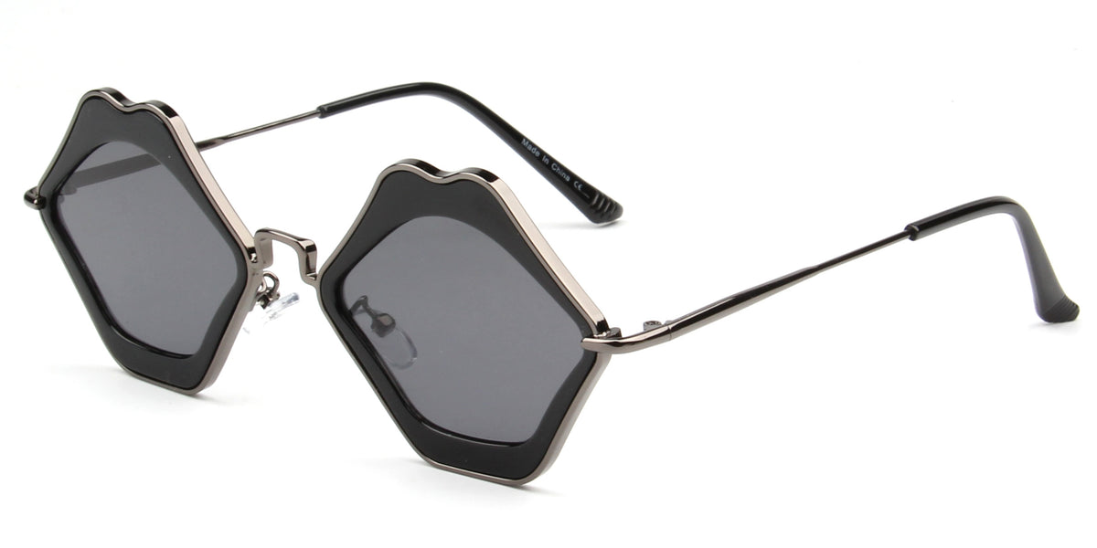 S3002 - Women Fashion Funky Kissing Lip Shape Hippie Party Sunglasses - Iris Fashion Inc. | Wholesale Sunglasses and Glasses