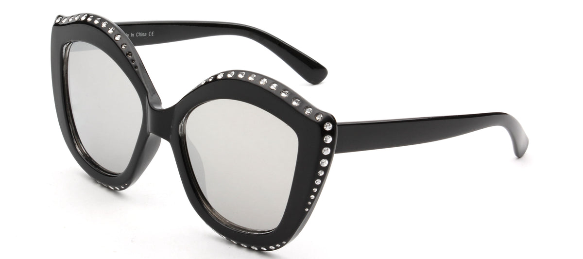 S1092 - Women Oversized Round Cat Eye Fashion Sunglasses - Iris Fashion Inc. | Wholesale Sunglasses and Glasses