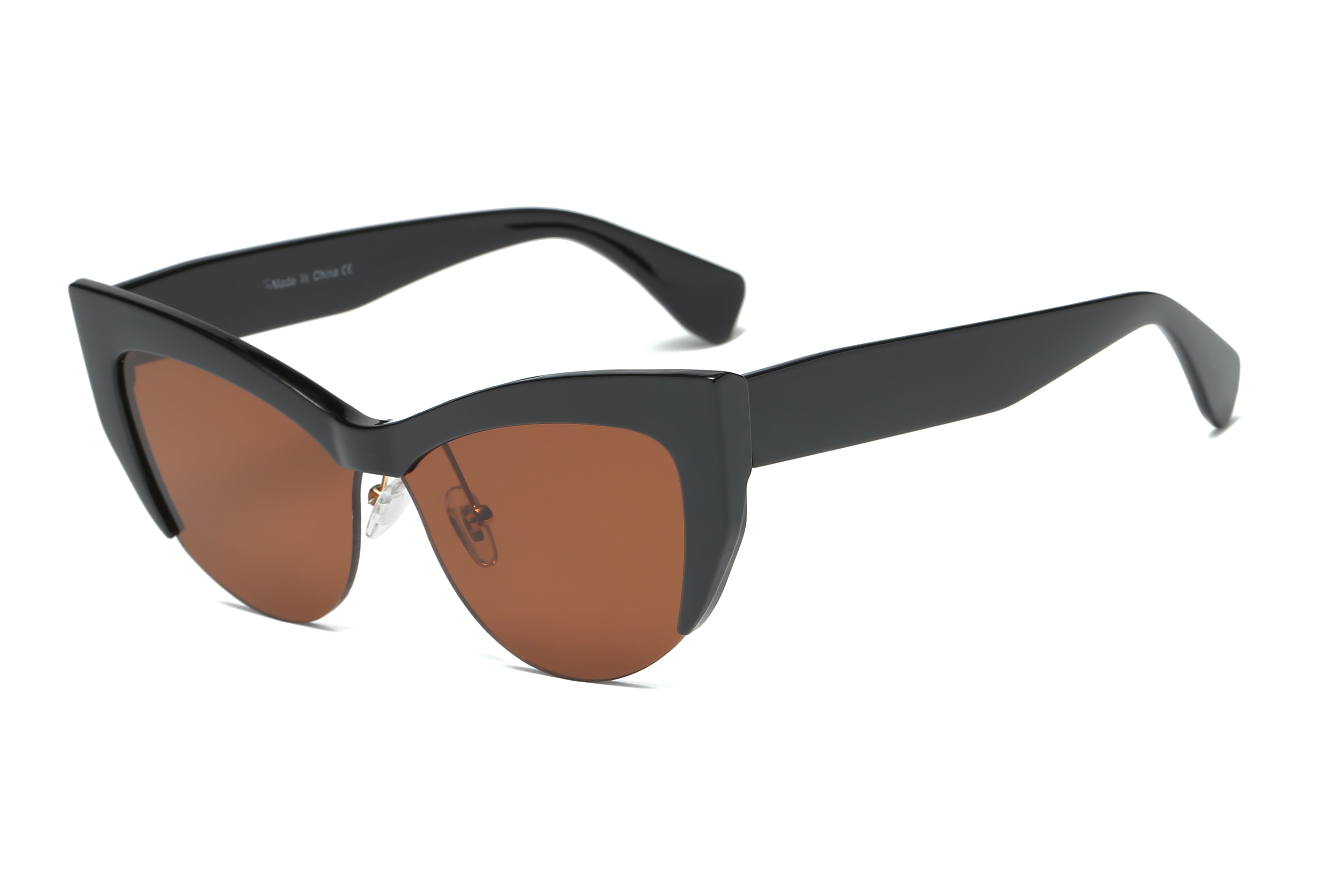 S2054 - Women Half-Frame Cat Eye Sunglasses - Iris Fashion Inc. | Wholesale Sunglasses and Glasses