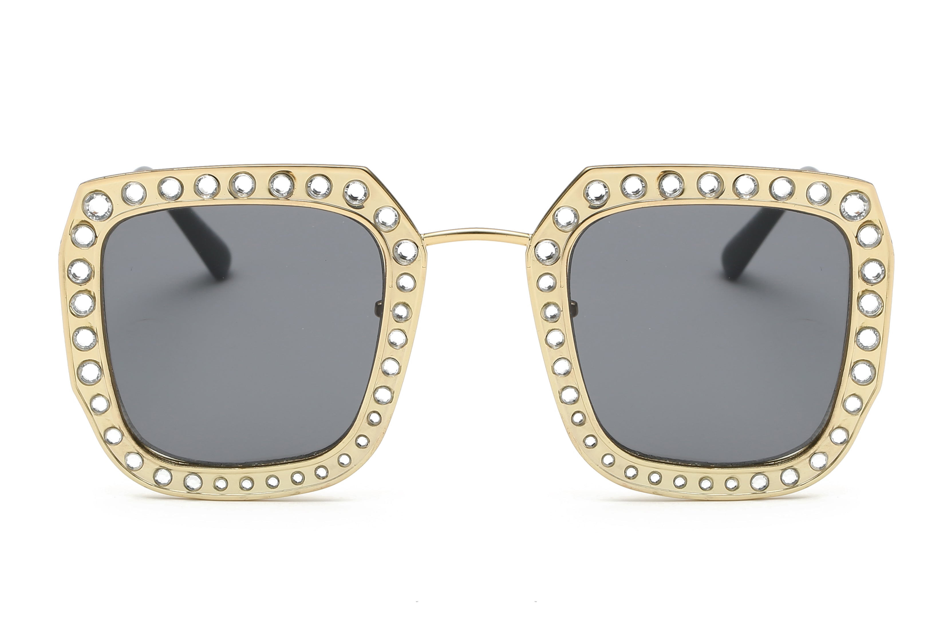 S5002 - Metal Square Rhinestone Women Fashion Sunglasses - Iris Fashion Inc. | Wholesale Sunglasses and Glasses