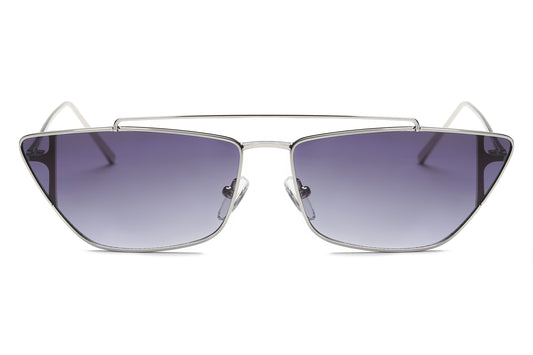 S3008 - Women Metal Retro Flat Lens Rectangular Sunglasses - Iris Fashion Inc. | Wholesale Sunglasses and Glasses
