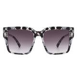S2112 - Women Chic Flat Top Tinted Fashion Square Sunglasses