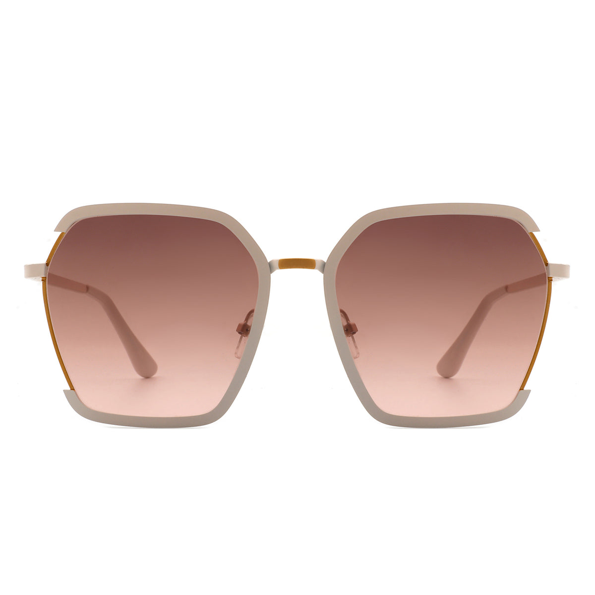 HJ1001 - Oversize Half Frame Square Fashion Women Sunglasses