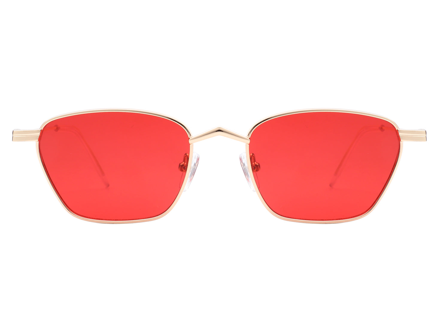 Sunglasses: Square Sunglasses, acetate & calfskin — Fashion