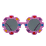 HK2019 - Children Junior Round Circle Cute Heart Kids Wholesale Sunglasses