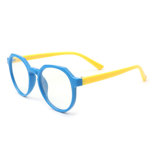 HK1009 - Kids Round Geometric Children Blue Light Blocker Glasses
