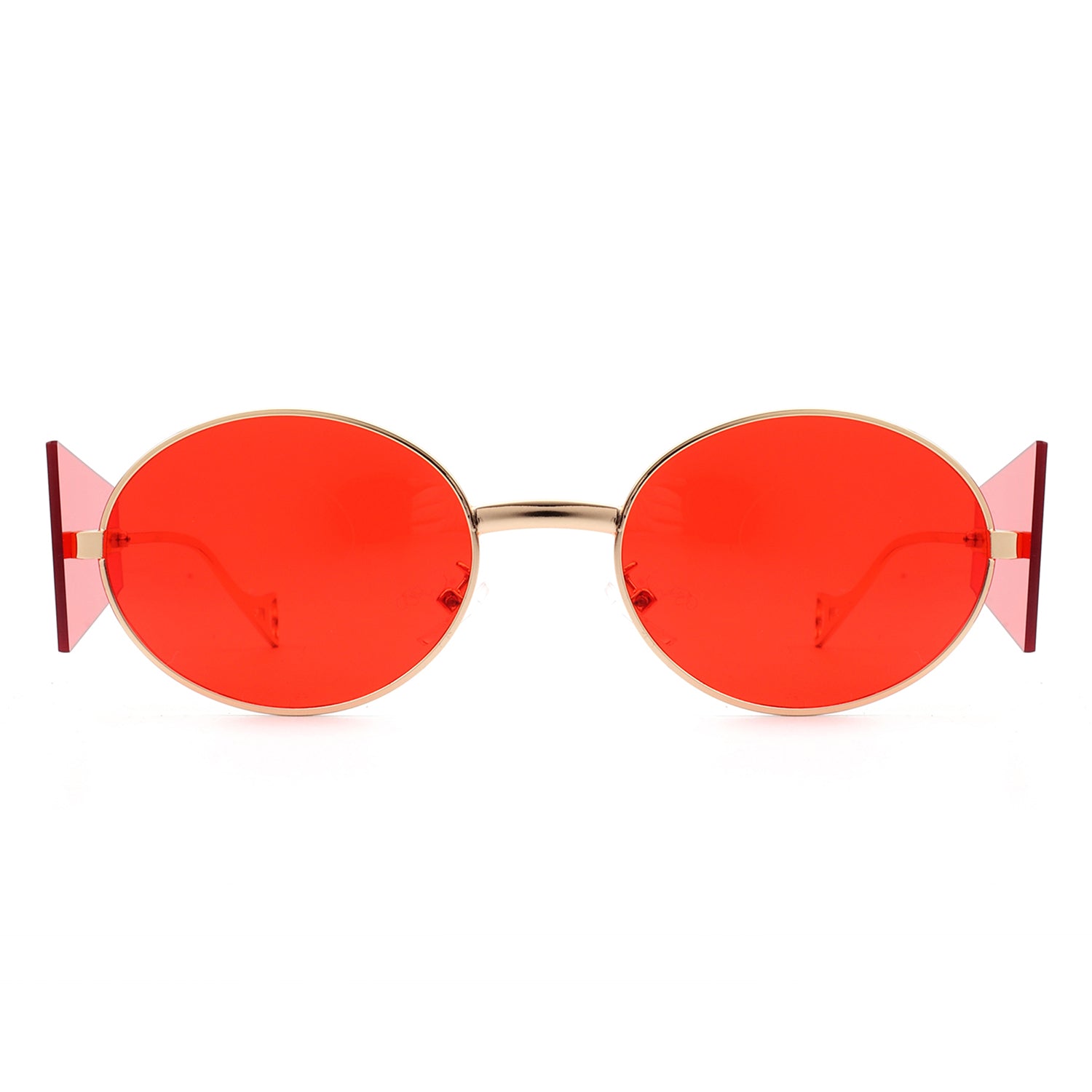 HW3003 - Circle Round Retro Oval Futuristic Vintage Tinted Fashion Sunglasses