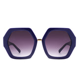 HS2124 - Women Square Fashion Oversize Hexagonal Wholesale Sunglasses