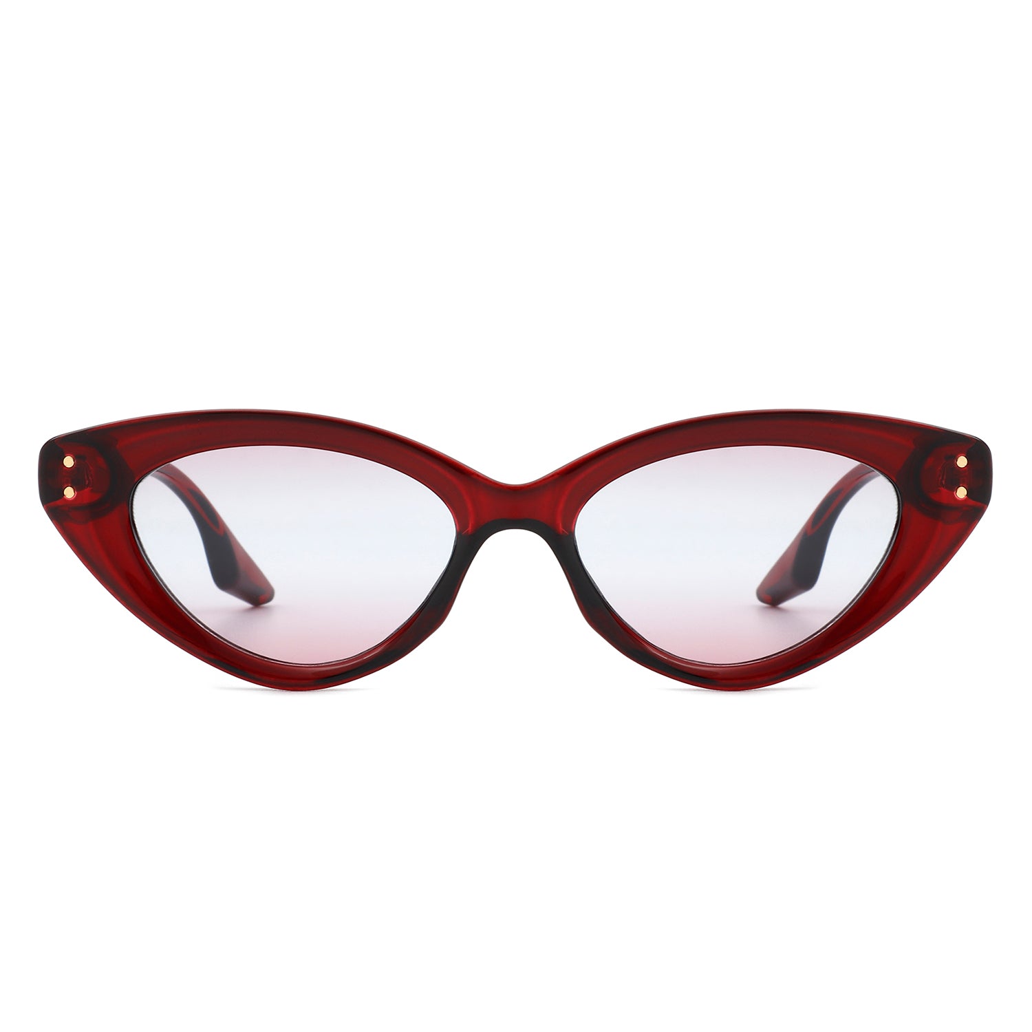 HS1129 - Retro Narrow Women Slim Fashion Cat Eye Sunglasses - Iris