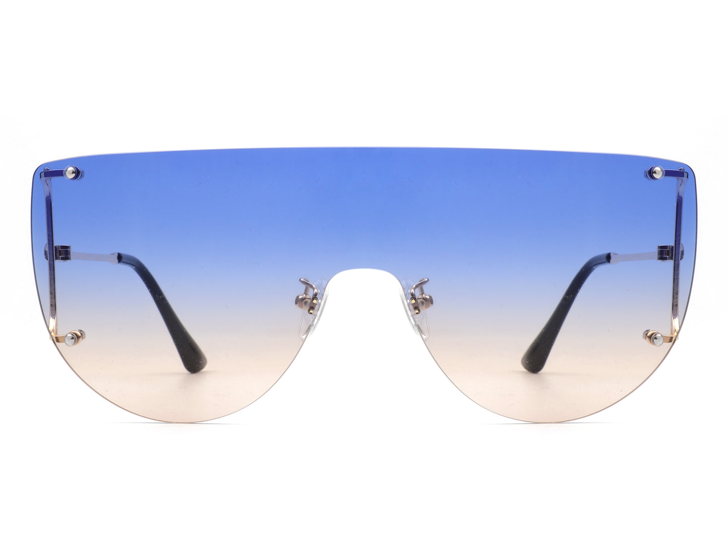 Vintage Rimless Shield Sunglasses vintage oversized rimless shield Ed Hardy sunglasses... | Depop main image 2
