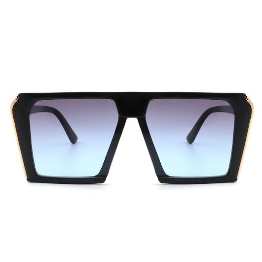 HS2010-1 - Women Square Retro Oversize Fashion Sunglasses