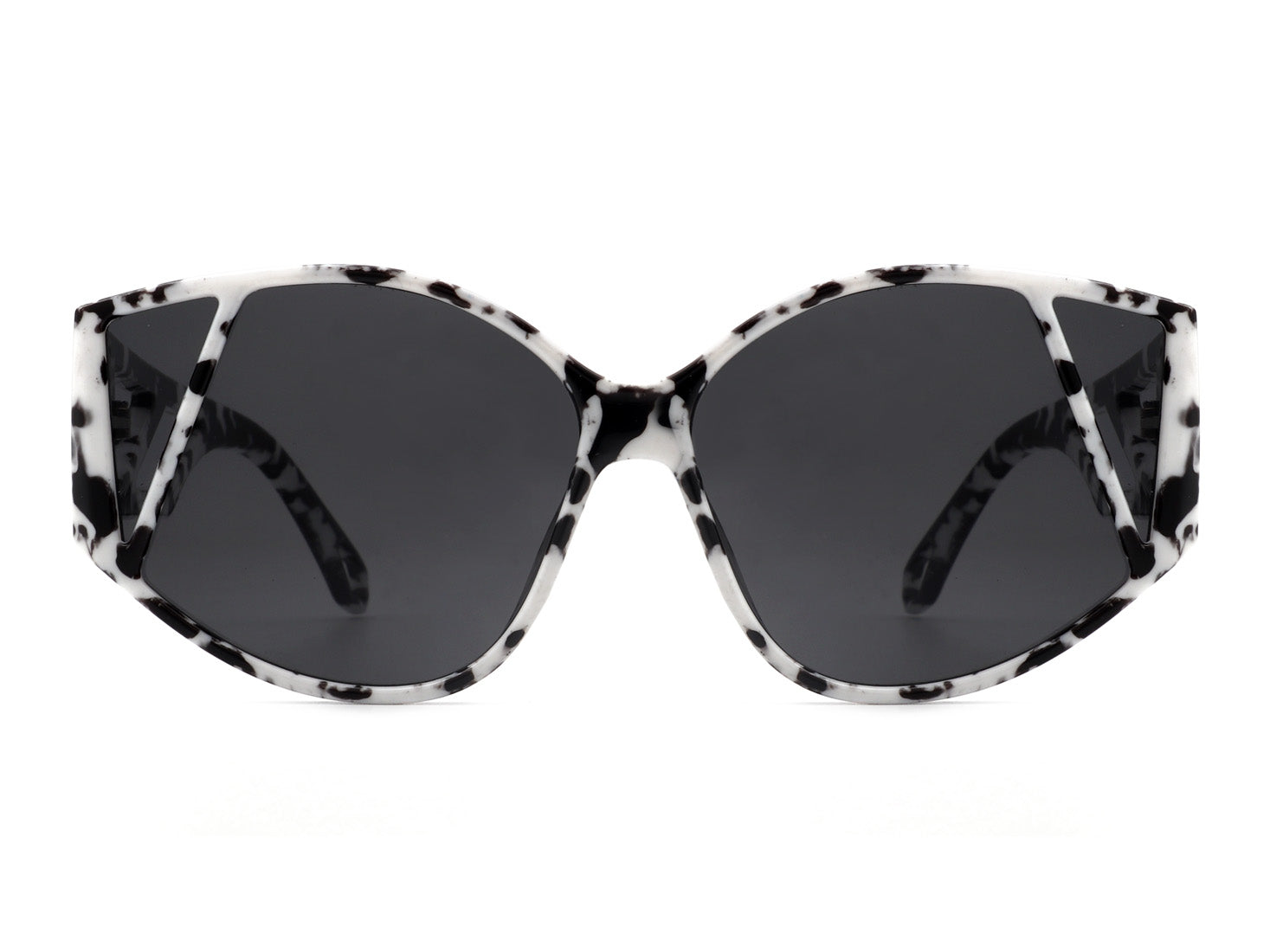 HS1007 - Women Oversize Retro Round Cat Eye Fashion Sunglasses
