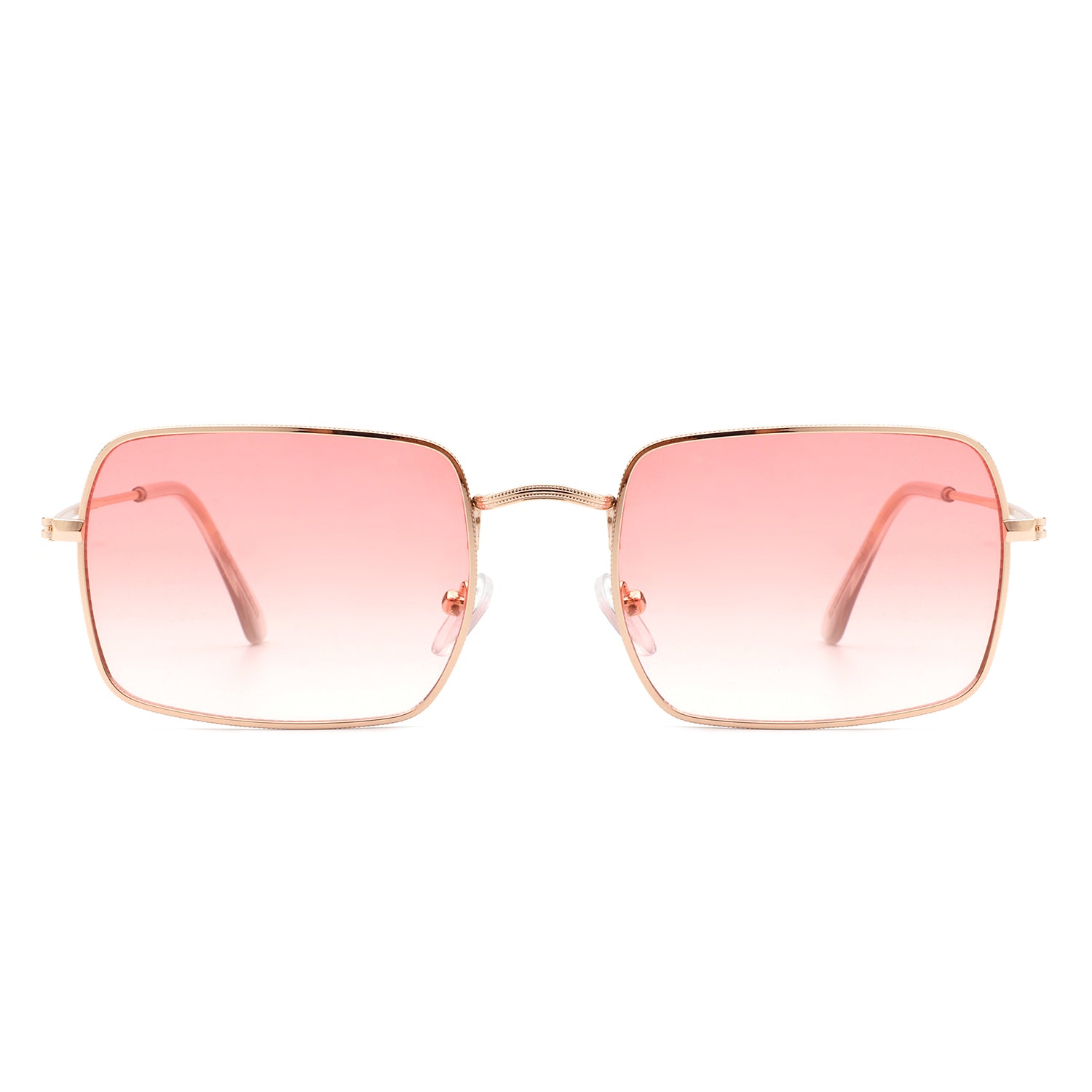 J1003 - Classic Metal Square Tinted Fashion Rectangle Sunglasses