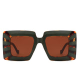 HS2118 - Fashion Square Flat Top Oversize Women Wholesale Sunglasses