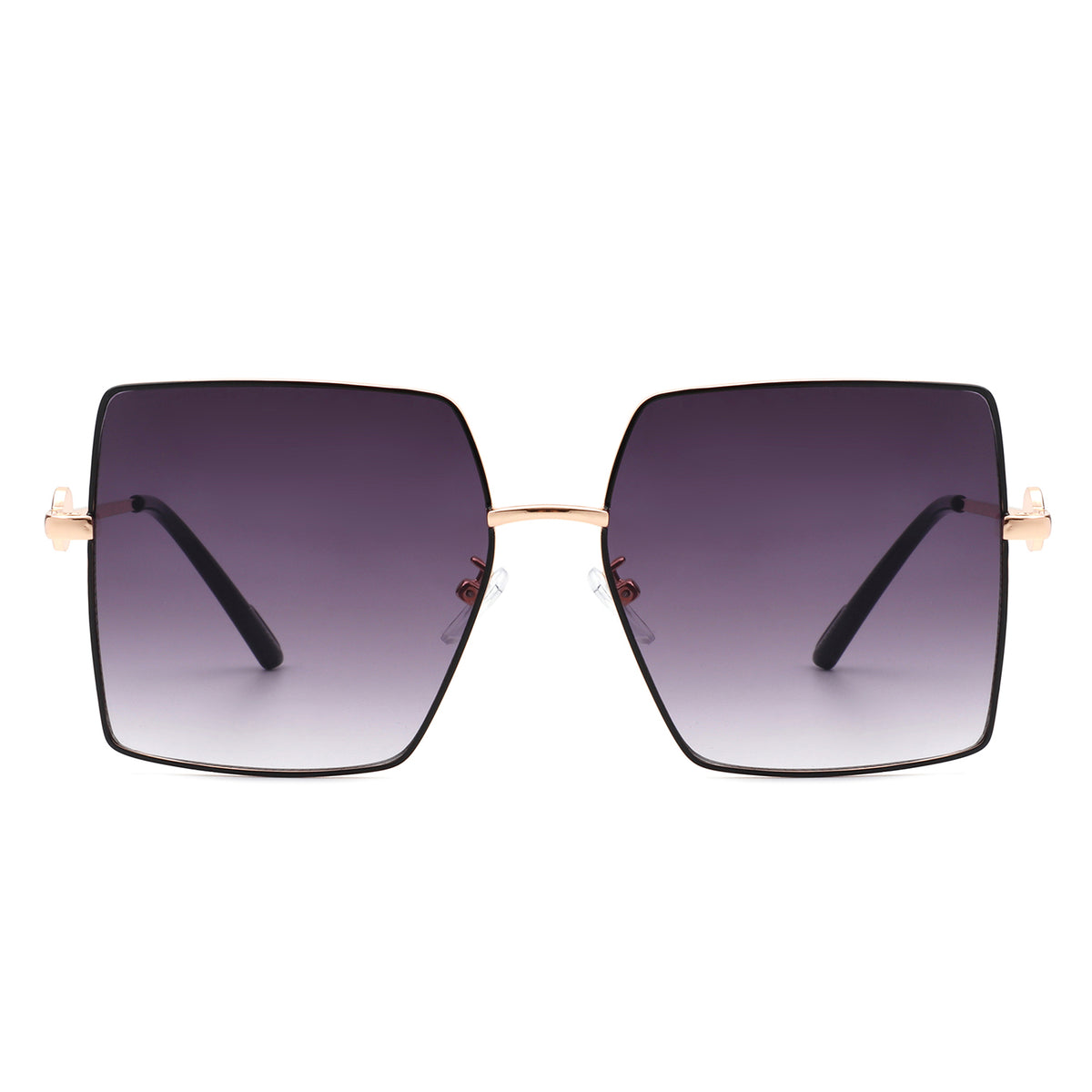 HJ2030 - Square Oversize Flat Top Large Tinted Women Fashion Sunglasses