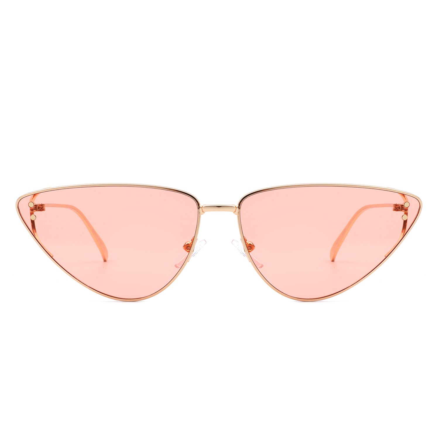 J2033 - Retro Tinted Flat Lens Fashion Cat Eye Sunglasses