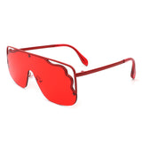 HJ3006 - Square Half Frame Aviator Designer Fashion Sunglasses