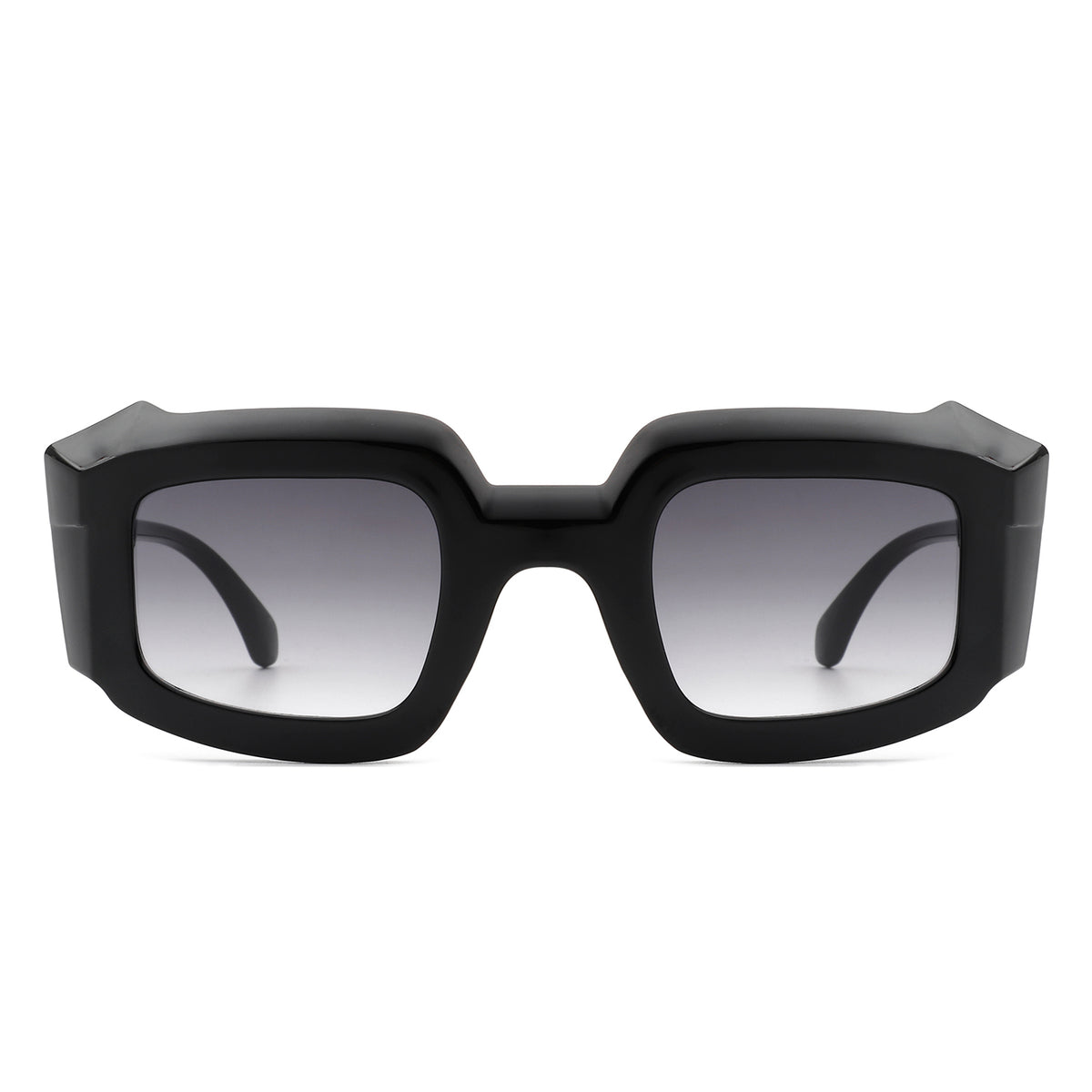 HS1118 - Futuristic Square Retro Chunky Irregular Geometric Sunglasses