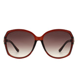 384 - Women Oversize Chic Polarized Square Fashion Sunglasses