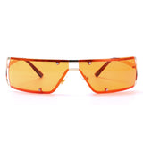 HJ2035 - Rectangle Narrow Tinted Wraparound Square Fashion Sunglasses