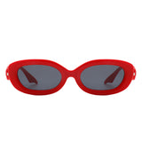 HS1163 - Round Narrow Oval Chic Fashion Wholesale Sunglasses