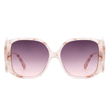 HS1123 - Oversize Irregular Frame Large Fashion Square Sunglasses