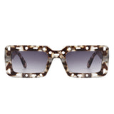 HS1122 - Rectangle Irregular Frame Retro Fashion Square Sunglasses