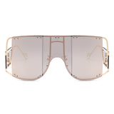 HJ3007-1 - Oversize Square Vintage Women Large Fashion Sunglasses