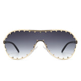 HJ2046 - Oversize Rhinestone Design Fashion Women Aviator Wholesale Sunglasses