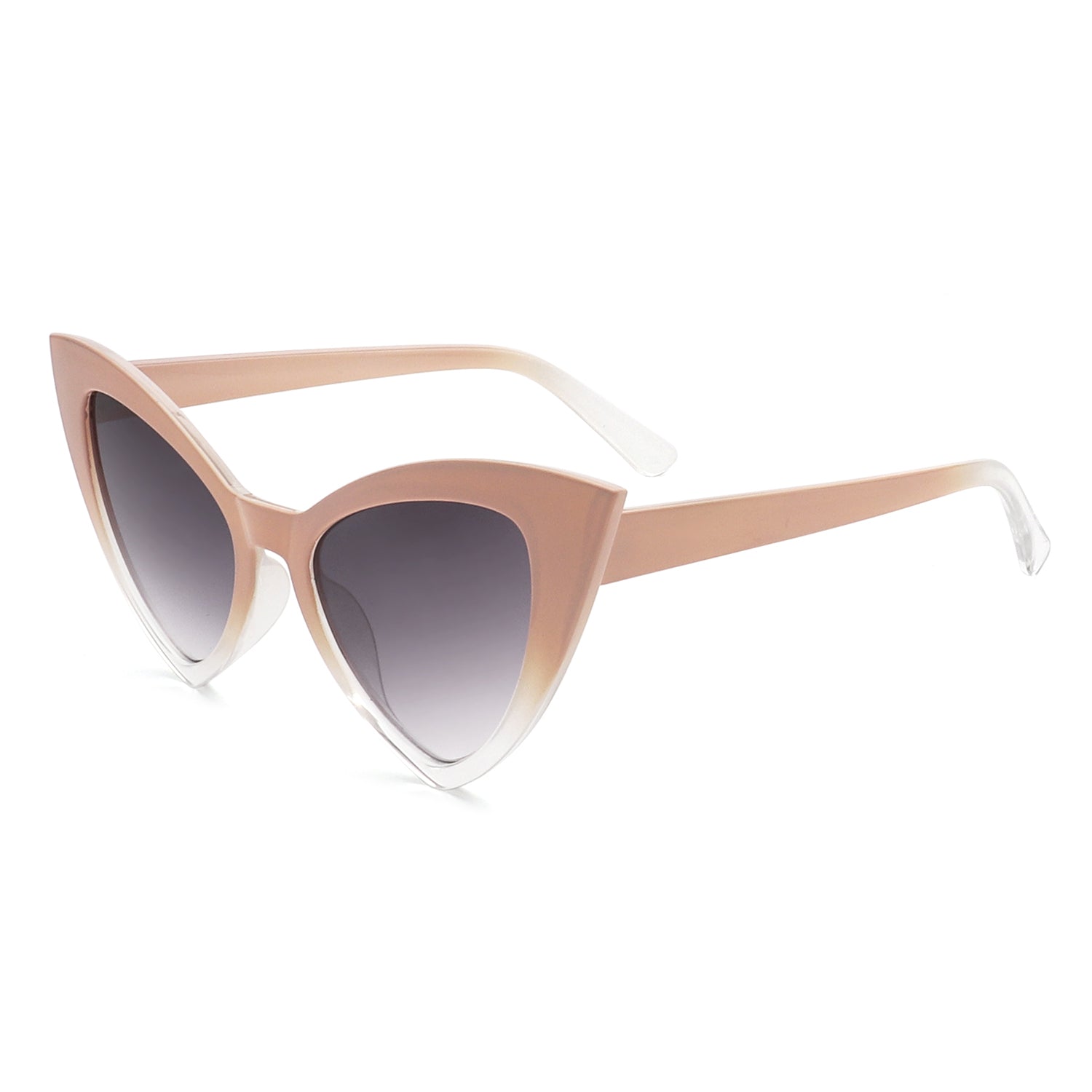 HS1043 - Women High Pointed Retro Triangle Fashion Cat Eye Sunglasses