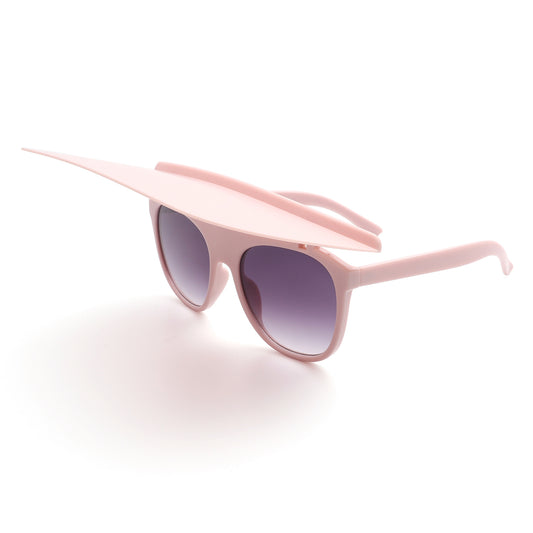 HS2022 - Classic Horn Rimmed Round Shield Fashion Sunglasses