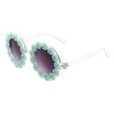 HS1095 - Round Daisy Flower Shape Circle Party Floral Women Sunglasses