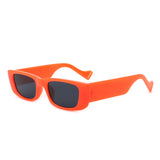 HS1032 - Rectangle Retro Narrow Slim Cat Eye Vintage Fashion Sunglasses