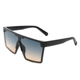 HS2103 - Oversize Retro Square Flat Top Tinted Fashion Women Sunglasses