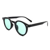 HS18046-2 - Retro Circle Round Vintage Tinted Fashion Sunglasses