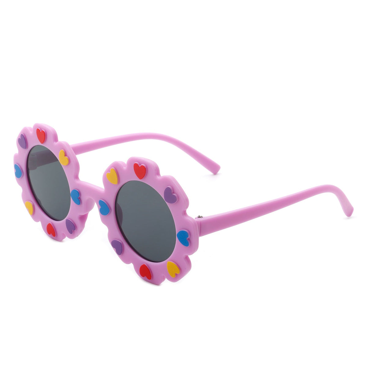 HK2019 - Children Junior Round Circle Cute Heart Kids Wholesale Sunglasses