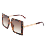 HS2081 - Square Oversize Flat Top Fashion Women Sunglasses