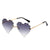 HW2038 - Rimless Heart Shape Tinted Women Fashion Sunglasses